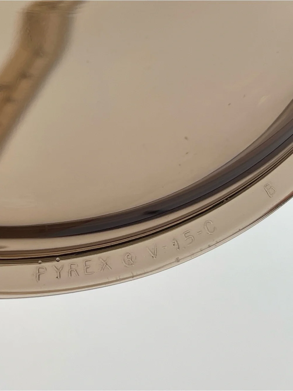 Corning Visions Amber Glass Lid V-1.5-C Visionware Casserole 1.5 Qt Vintage